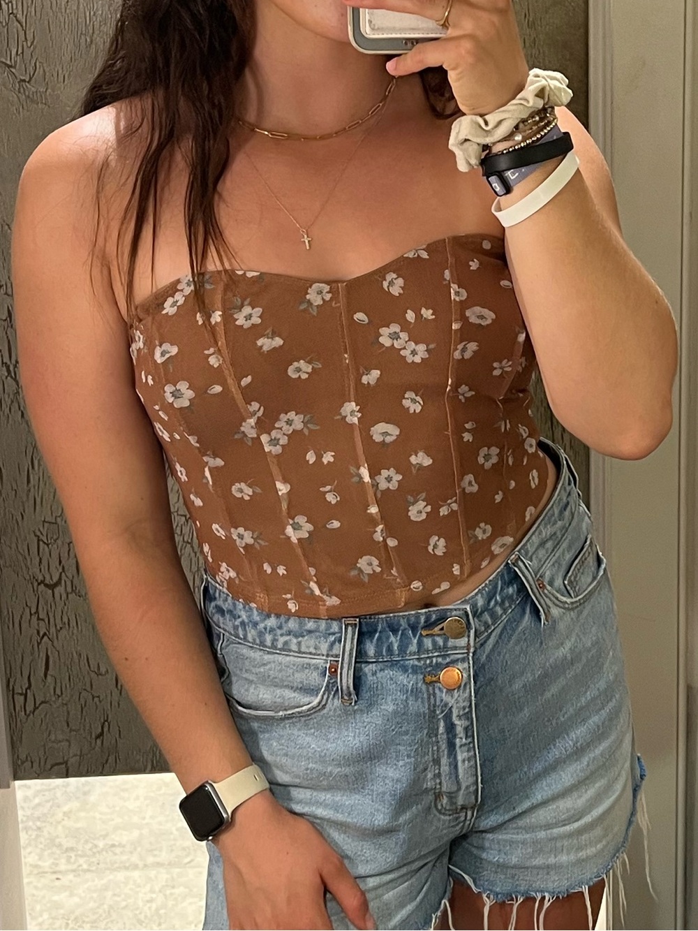 Floral Cropped Corset Top